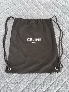 Celine Paris drawstring back pack or dust bag black B27